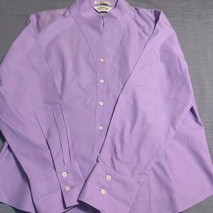 Orvis Lavender Band-Collar Shirt